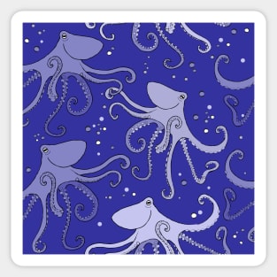 happy octopus violet Sticker